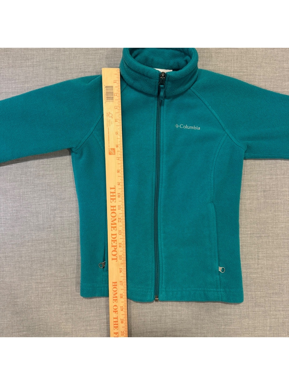 Columbia teal full zip fleece jacket - Picture 7 of 10